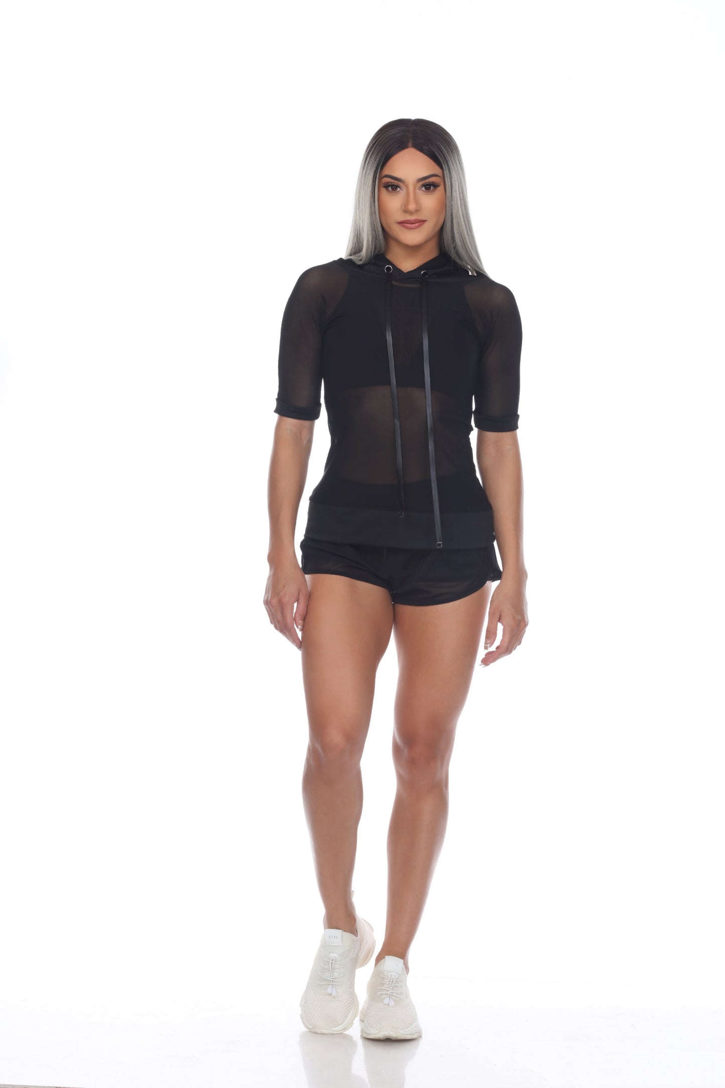 Mesh Cover up Hoodie